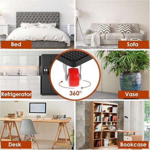 مجموعة أدوات رفع الأثاث، محركات الأثاث ذات العجلات، دوللي الأثاث 4 عجلات، رافعات الأثاث بسعة 880 رطل، محرك الأثاث القابل للدوران 360 درجة مع رافع لخزانة أريكة الثلاجة in Kuwait