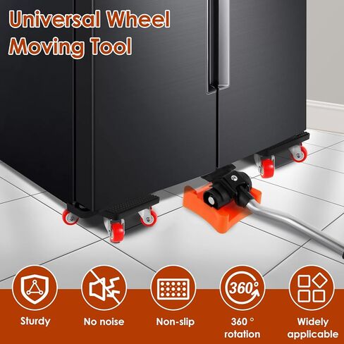 مجموعة أدوات رفع الأثاث، محركات الأثاث ذات العجلات، دوللي الأثاث 4 عجلات، رافعات الأثاث بسعة 880 رطل، محرك الأثاث القابل للدوران 360 درجة مع رافع لخزانة أريكة الثلاجة in Kuwait