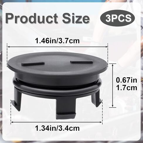2pcs قابس الكاميرا الخلفية لرأس الأسطوانة مع ختم ، قابس عمود الحدبات الأسود من النايلون ، غطاء قابس كام استبدال 12513-P72-003 in Kuwait