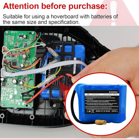 حزمة بطارية قابلة لإعادة الشحن 25.2 فولت 4 أمبير في الساعة بديلة لـ Jetson-Rave المتوافقة مع بطارية قابلة للشحن Hover-1 Superstar/Chrome 7S2P مع قابس XT60 (تناسب 29.4 فولت) in Kuwait