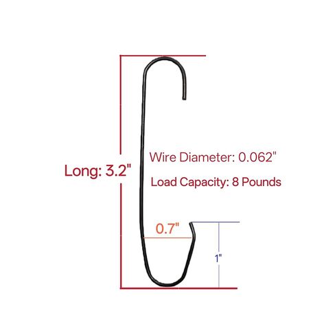 20PCS U Shaped Pipe Spray Hooks,3.2 Inches Long with Powder Coating, 0.062'' Wire for Hollow Tube Hanging in Powder Coating and Spray Painting Hooks DIY Drying Rack Industrial Use in Kuwait