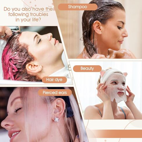 Kifmurase 400Pcs Ear Covers for Shower, Disposable Ear Covers for Hair Dye, Waterproof Lightweight Ear Shower Caps Hair Dye Ears Protectors, Elastic Clear Small Caps for Salon Bathing Travel Adults in Saudi Arabia
