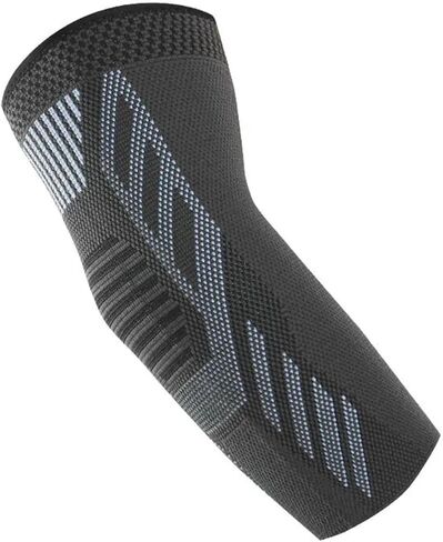 مستشعر سرعة العجلة قطعة واحدة من دعامة الكوع المصنوعة من القماش المرن وأكمام مضغوطة محبوكة لالتهاب الأوتار مستشعر سرعة العجلات الأمامية (قطعة واحدة باللون الأزرق، L) in Kuwait