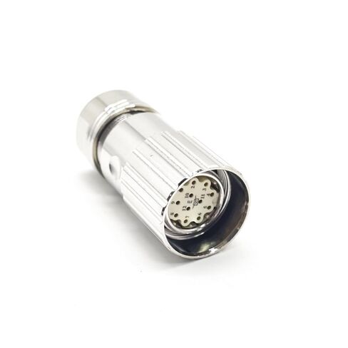 موصل أنثى M23 12Pin، قابس معدني مجمع مقاوم للماء IP67، اتصال التشفير/المحرك، التشغيل الآلي للروبوت، سلكي ميداني، مهندسون in Saudi Arabia