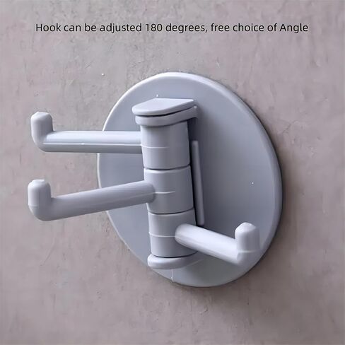 4 Pcs Hanging Hook Multifunctional Wall-Mounted Swivel Hooks Fashionable, Easy-to-Install Plastic Hooks for Home Organization,Multiple Colors in Saudi Arabia