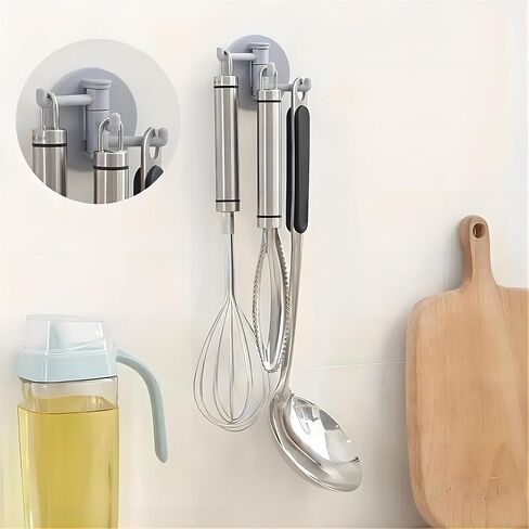 4 Pcs Hanging Hook Multifunctional Wall-Mounted Swivel Hooks Fashionable, Easy-to-Install Plastic Hooks for Home Organization,Multiple Colors in Saudi Arabia