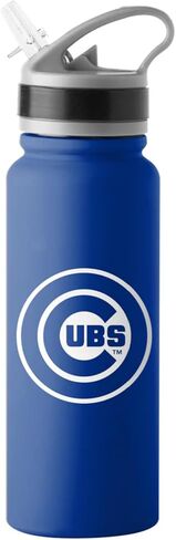 Logo Brands MLB Stainless Steel Flip Top Sports Bottle 25oz (Chicago Cubs) in Saudi Arabia