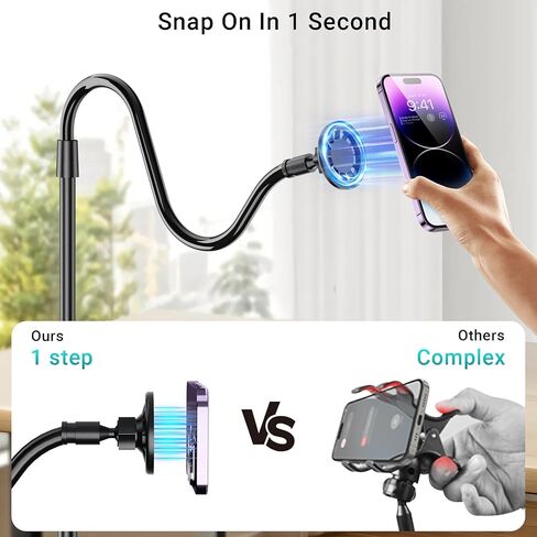 Floor Fire Tablet Stand للقراءة في السرير مع صفحة Turner Remote ، Fire HD 8 9 10 Max Tablet Holder Associaty مع Scrolling Ring Clicker متوافق مع iPad iPhone Android هواتف in Kuwait