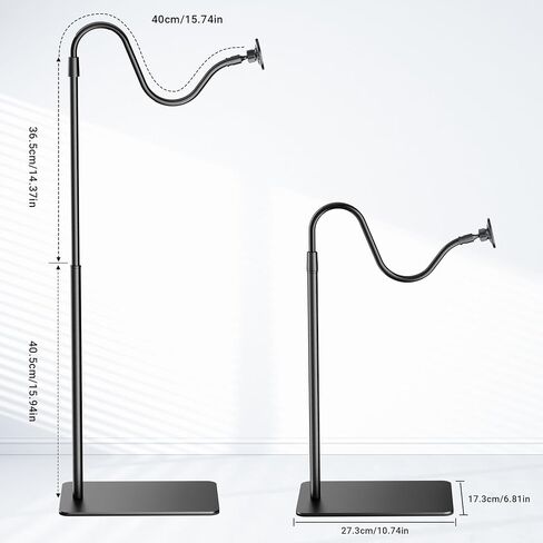 Floor Fire Tablet Stand للقراءة في السرير مع صفحة Turner Remote ، Fire HD 8 9 10 Max Tablet Holder Associaty مع Scrolling Ring Clicker متوافق مع iPad iPhone Android هواتف in Kuwait