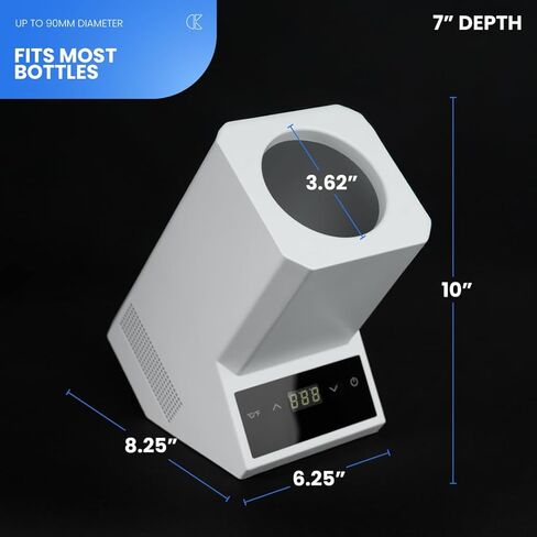 مبرد النبيذ الكهربائي | مبرد نبيذ محمول بزجاجة واحدة مع شاشة LED تعمل باللمس ودرجة حرارة قابلة للتعديل | نبيذ أنيق بدون ثلج تقشعر له الأبدان للمطابخ الحديثة in Kuwait