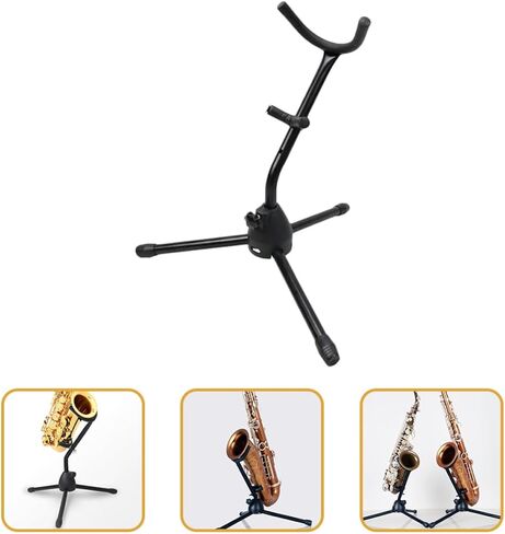 Portable Tripod Tenor Saxophone Stand Bracket, Foldable Alto Saxophone Rack for Home Use, Reliable Wind Instrument Holder with Stable Support in Kuwait