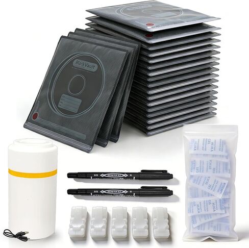 xcivi Vacuum-Sealed 3D Printing Filament Kit, 20 Packs Lightproof Storage Bags with Vacuum Pump, Moisture-Proof Bags, 13.4x12.6 in, Sorting & Storage of 3D Printer Filament Bundle with Desiccant in Saudi Arabia