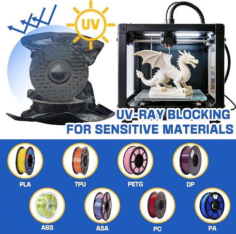 xcivi Vacuum-Sealed 3D Printing Filament Kit, 20 Packs Lightproof Storage Bags with Vacuum Pump, Moisture-Proof Bags, 13.4x12.6 in, Sorting & Storage of 3D Printer Filament Bundle with Desiccant in Saudi Arabia