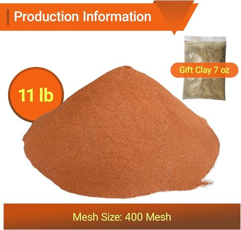 5.5 رطل 400 شبكي رمل صب غرامة و 0.22 رطل من التربة التي تزيد من اللزوجة ، الطين القابل لإعادة الاستخدام ، رمال مسبك لصياغة المجوهرات المعدنية بالفضة والنحاس والألومنيوم والطين للنسخ المتماثلة التفصيلية in Kuwait