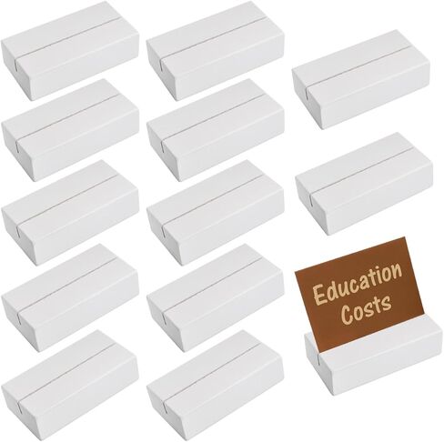 TIMESETL 12Pack Wood Place Card Holders Sign Holders Table Number Stands Wooden Name Card for Wedding Party Events Decoration (White, 3 x 1.6 x 0.8 Inch) in Saudi Arabia