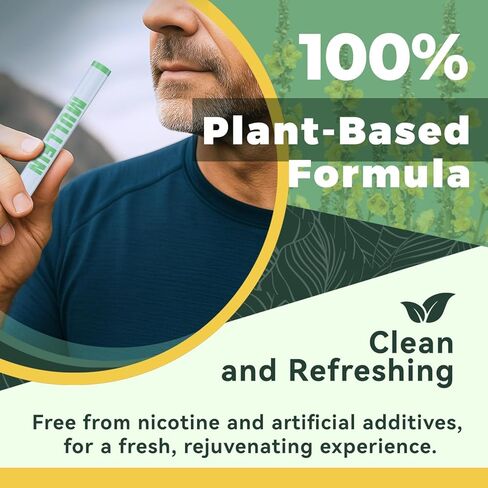 قلم علاج عطري عشبي، راحة الرئة ومنعش التنفس، 6 عبوات، 3600 استخدام، مستخلصات نبات البوصفير، الخطمي، عرق السوس، كسر العادات السيئة، نباتي in Kuwait