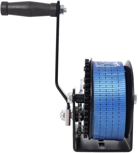 ونش يدوي بوزن 2500 رطل مع حزام أزرق بطول 32.8 قدم - ونش يدوي بسرعتين مع سقاطة ثنائية الاتجاه، ونش سحب للمركبة مقطورة محمولة ATV in Kuwait