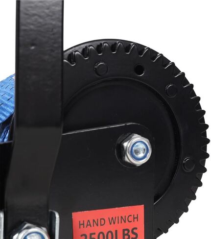 ونش يدوي بوزن 2500 رطل مع حزام أزرق بطول 32.8 قدم - ونش يدوي بسرعتين مع سقاطة ثنائية الاتجاه، ونش سحب للمركبة مقطورة محمولة ATV in Kuwait