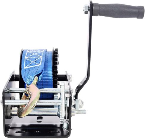 ونش يدوي بوزن 3500 رطل مع حزام أزرق بطول 32.8 قدم - ونش يدوي بسرعتين مع سقاطة ثنائية الاتجاه، ونش سحب للمركبات الثقيلة ومقطورة للمركبات in Kuwait