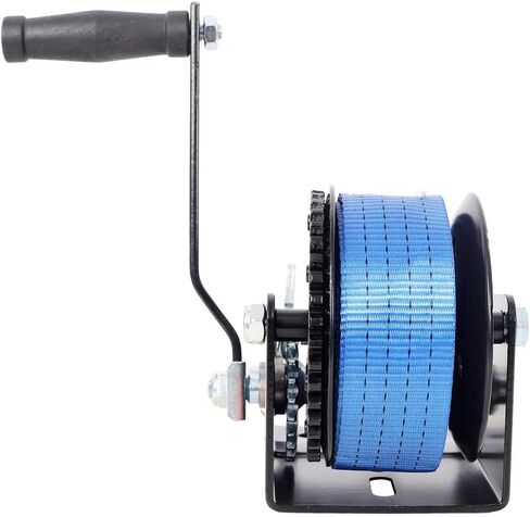 ونش يدوي بوزن 3500 رطل مع حزام أزرق بطول 32.8 قدم - ونش يدوي بسرعتين مع سقاطة ثنائية الاتجاه، ونش سحب للمركبات الثقيلة ومقطورة للمركبات in Kuwait