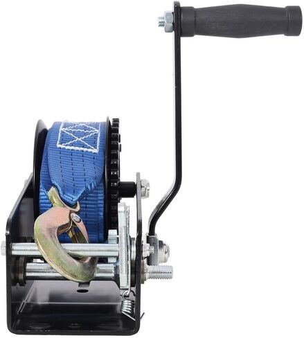 ونش يدوي 2000 رطل مع حزام أزرق بطول 26 قدم - ونش يدوي بسرعتين، سقاطة ثنائية الاتجاه، ونش يدوي محمول لقطر مقطورة القارب ATV in Kuwait