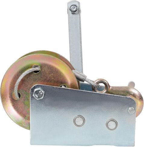 ونش يدوي 2000 رطل مع كابل فولاذي بطول 26 قدم - ونش يدوي بسرعتين، سقاطة ثنائية الاتجاه، ونش يدوي محمول مجلفن لقطر مقطورة القارب ATV in Kuwait