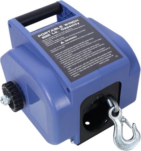 12V 2000lbs Trailer Winch with Wireless Remote Control - Marine & Boat Use in Saudi Arabia