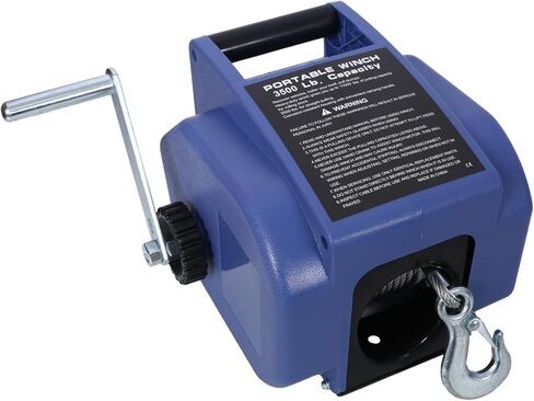 12V 3500lbs Trailer Winch Blue Plastic Electric & Manual Operation Boats Trailers Outdoor Use in Saudi Arabia