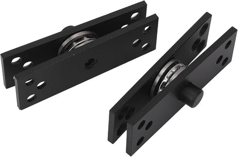 Jeffergarden Hidden Door Pivot Hinge, Stainless Steel, 360° Rotation Heavy Duty, Supports Up to 220lbs for Bookcase and Wooden Doors in Kuwait