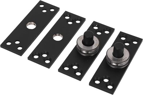 Jeffergarden Hidden Door Pivot Hinge, Stainless Steel, 360° Rotation Heavy Duty, Supports Up to 220lbs for Bookcase and Wooden Doors in Kuwait