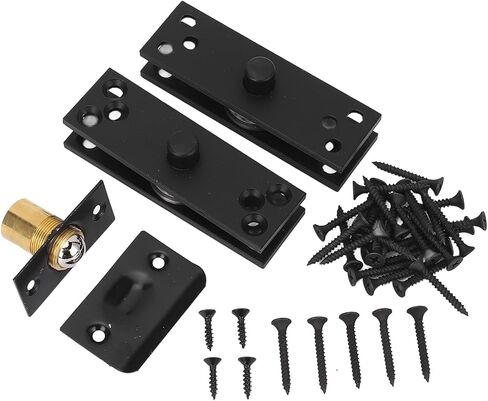 Jeffergarden Hidden Door Pivot Hinge, Stainless Steel, 360° Rotation Heavy Duty, Supports Up to 220lbs for Bookcase and Wooden Doors in Kuwait