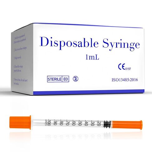 1 mL Lab Syringes 31G 5/16 Inch Scientific Dispensing Tool, Individual Wrapped, 100 Pack in Kuwait