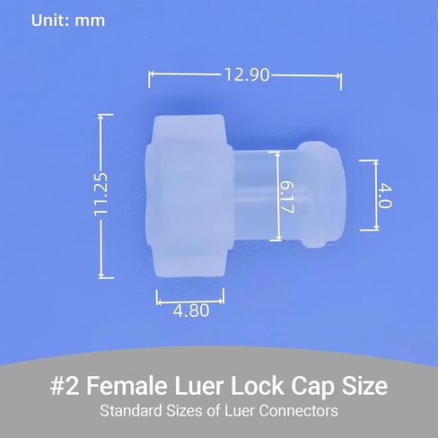 سلسلة تركيبات Luer Lock (100 حزمة)، ملفوفة بشكل فردي - J560M PP عالي الأداء - موصلات وأغطية حقنة مضادة للانزلاق للاستخدام المختبري والصناعي (غطاء - سدادة حقنة) in Kuwait