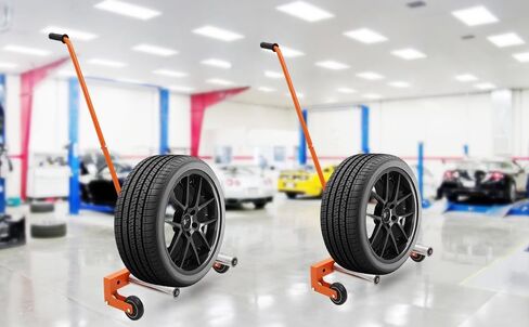 GarveeTech Tire Dolly Heavy Duty, Tire Wheel Dolly with 360° Rotatable Wheels, Tire Dolly for Changing Tires, Tire Lifting Tool for Workshop, Garage, 350 LBS Capacity in Saudi Arabia