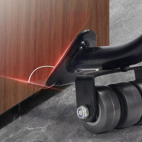 Furniture Dolly Mover with 4 Wheels, Set of 4 Heavy-Duty Dollies, Non-Slip Pads & Pry Bar, 500kg Capacity, for Moving Heavy Furnitures in Kuwait