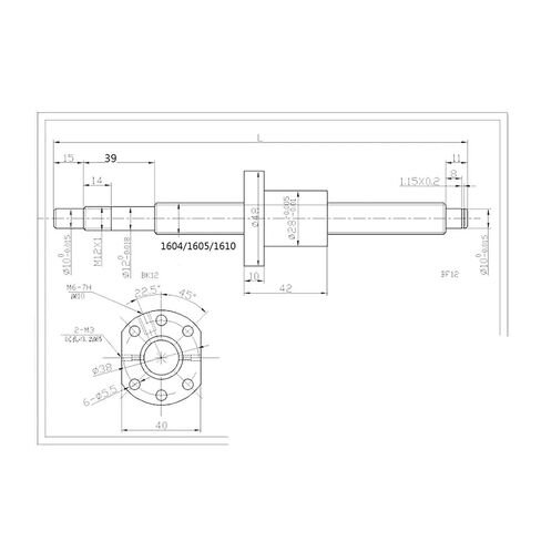 2 HGR20 Linear Guides 4 Pieces + SFU1605 Ball Screw with BKBF12 end Support and nut housing and Coupling(HGR20-700mm) in Saudi Arabia