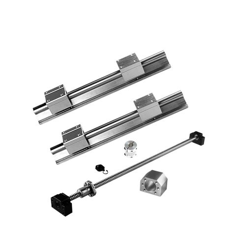 2pcs R20 Linear Guide Bracket + 4pcs R20UU Bearing seat + SFU1605 Ball Screw end Processing + nut housing + BKBF12 + Coupling kit(1605-250 SBR20-200) in Saudi Arabia