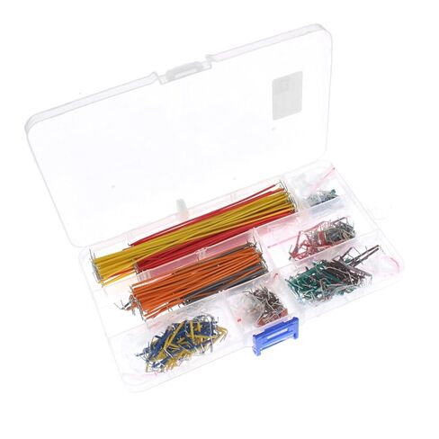 Solderless 1660 Breadboard Kit + 350 Jumper Wires + 65 PCS Flexible Breadboard Jumper Wires + 1pcs Tweezer for Prototyping Circuit in Kuwait