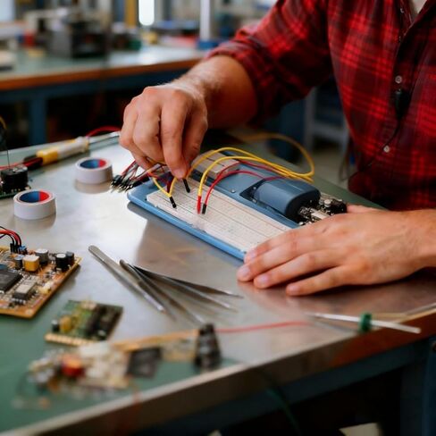 Solderless 1660 Breadboard Kit + 350 Jumper Wires + 65 PCS Flexible Breadboard Jumper Wires + 1pcs Tweezer for Prototyping Circuit in Kuwait