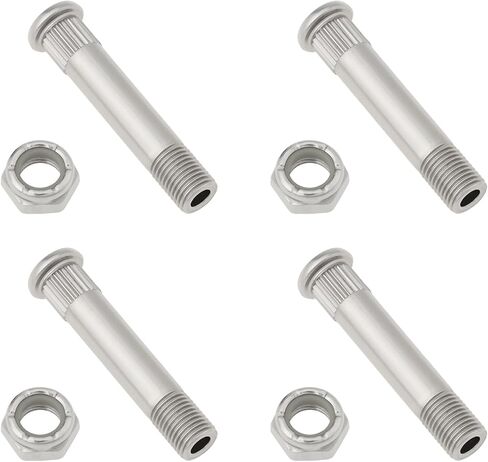 4pcs 9.3x50mm Skateboard Truck Kingpin and Nut Silver Hollow Compatible with Ace AF1 Classic in Saudi Arabia