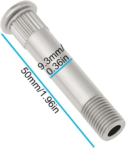 4pcs 9.3x50mm Skateboard Truck Kingpin and Nut Silver Hollow Compatible with Ace AF1 Classic in Saudi Arabia