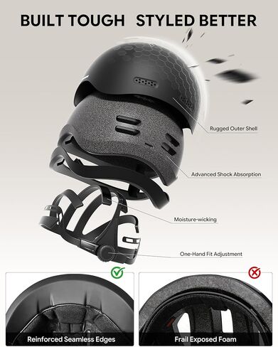 InnerKing Womens Bike Helmet, Adjustable Cycling Helmets for Adults, Road Urban Commuter Bicycle Helmet with High-Visibility Reflective Strip for Men Ebike Scooter Skate in Saudi Arabia