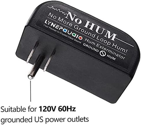 Generic Buzz Eliminator AC Ground Loop Noise Eliminator Plug-in AC Buzz Killer Hum Eliminator Noise Cancelling، أسود in Kuwait