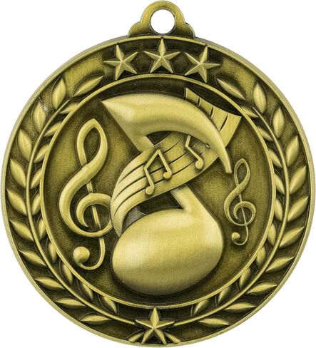 جائزة الميداليات الذهبية للموسيقى من Express Medals مع أشرطة للرقبة WAMG-943 - (عبوة من 10 قطع) in Kuwait