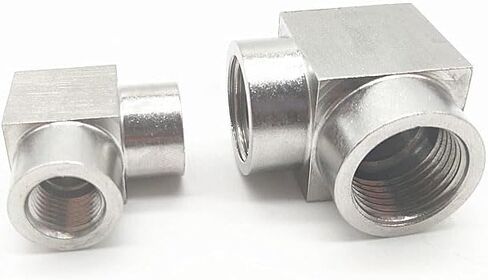 304 الفولاذ المقاوم للصدأ 90 الكوع المتساوي 1/8 "1/4" 3/8 "1/2" 3/4 "ارتفاع ضغط أنثى موضوع الزاوية اليمنى قطعة توصيل (3/4 بوصة) in Kuwait