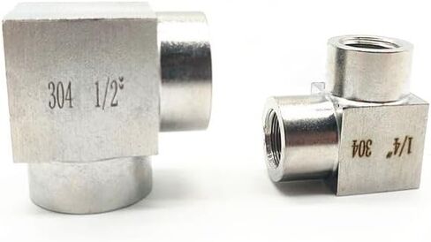 304 الفولاذ المقاوم للصدأ 90 الكوع المتساوي 1/8 "1/4" 3/8 "1/2" 3/4 "ارتفاع ضغط أنثى موضوع الزاوية اليمنى قطعة توصيل (3/4 بوصة) in Kuwait