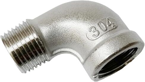 1/8 "1/4" 3/8 "1/2" 3/4 "1" أنثى إلى ذكر موضوع 90 درجة الكوع 304 ماسورة من الفولاذ المقاوم للصدأ تركيب موصل (3/4 '') in Kuwait