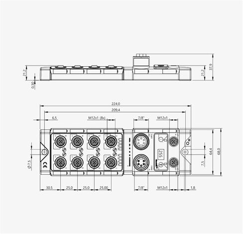 كتل شبكة وحدة الإدخال والإخراج لـ EtherCAT، BNI ECT-508-105-Z015 BNI0077 in Saudi Arabia
