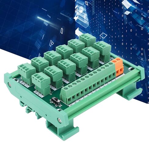 DIN Rail Terminal Block, Proximity Control 3Wire Terminal Block, 12-Channel Terminal, NPN PNP IO Module with DIN Mounting Rail for, Io Modules in Saudi Arabia
