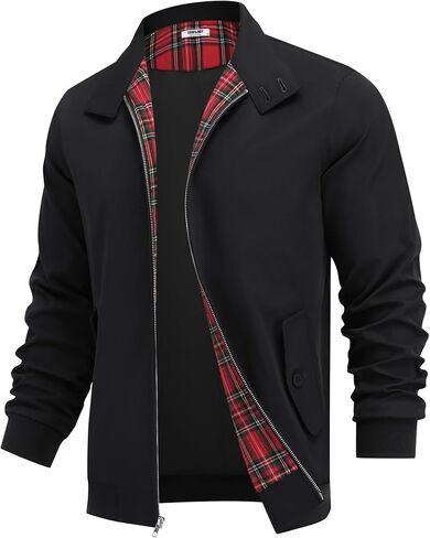 coofandy رجال السترات الخفيفة الوزن غير الرسمية الرياح الرياح zip up معطف الوقوف جاكيت الجولف سترة العمل الأنيقة عمل الخريف in Saudi Arabia